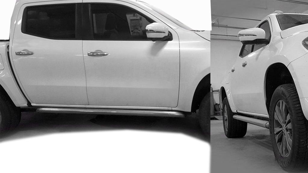 Боковые трубы с искосом CAN для Mercedes X class нержавеющая сталь Хром Боковые трубы с искосом CAN для Mercedes X class нержавеющая сталь Хром