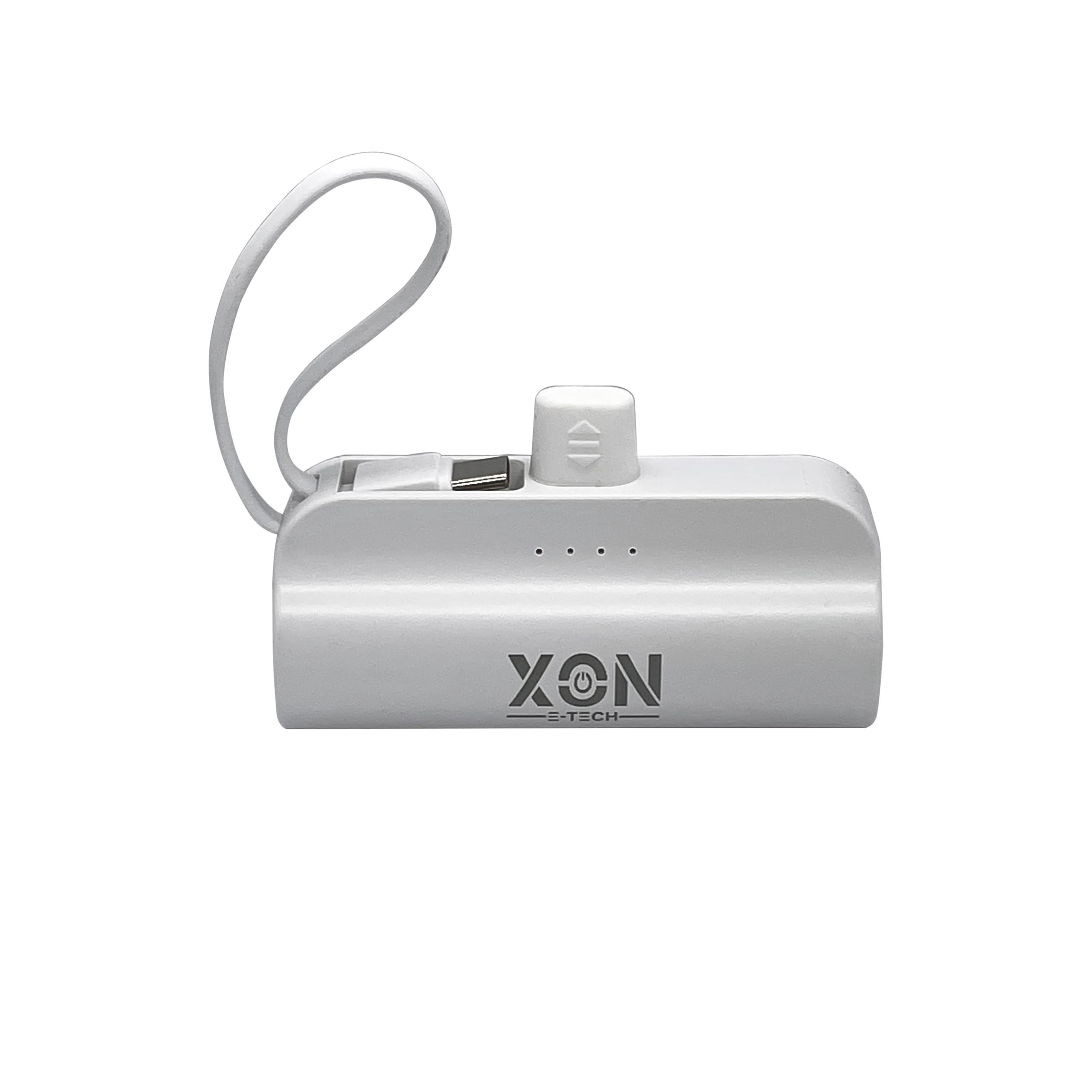 Повербанк XON PowerBank MiniCharge Lightning/USB Type-C 5000 mAh Білий (DC5LC 6761)