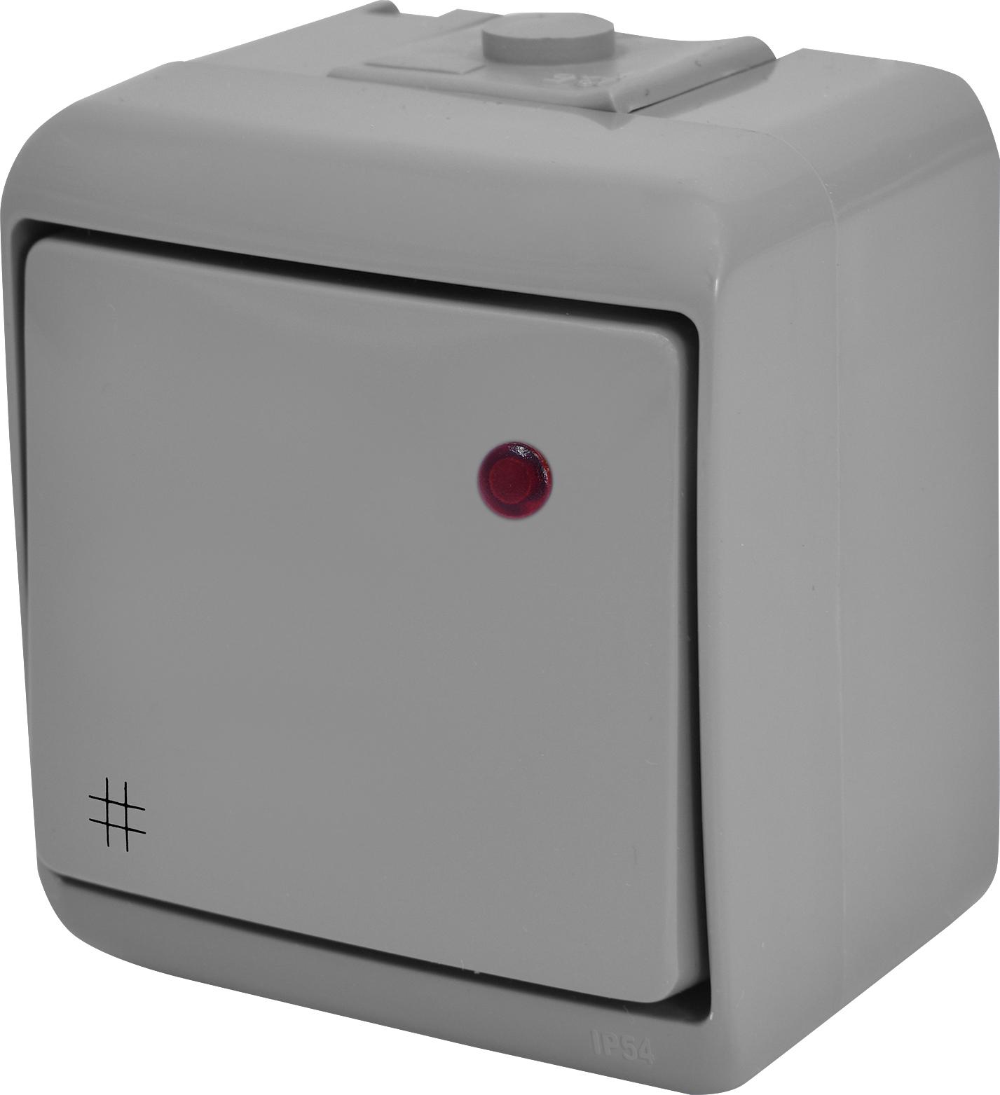 Вимикач перехресний з підсвічуванням VHE-6L-SR IP54