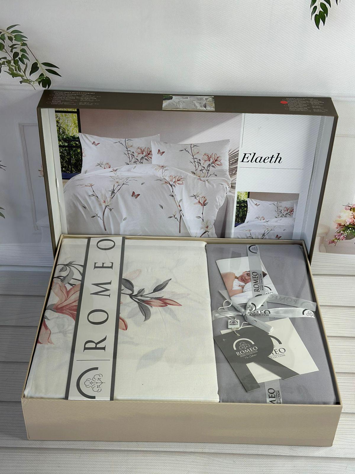 Комплект постільної білизни Elaeth Ліліїї поплін Євро Сірий (Elaeth1) - фото 4 Комплект постільної білизни Elaeth Ліліїї поплін Євро Сірий (Elaeth1) - фото 4