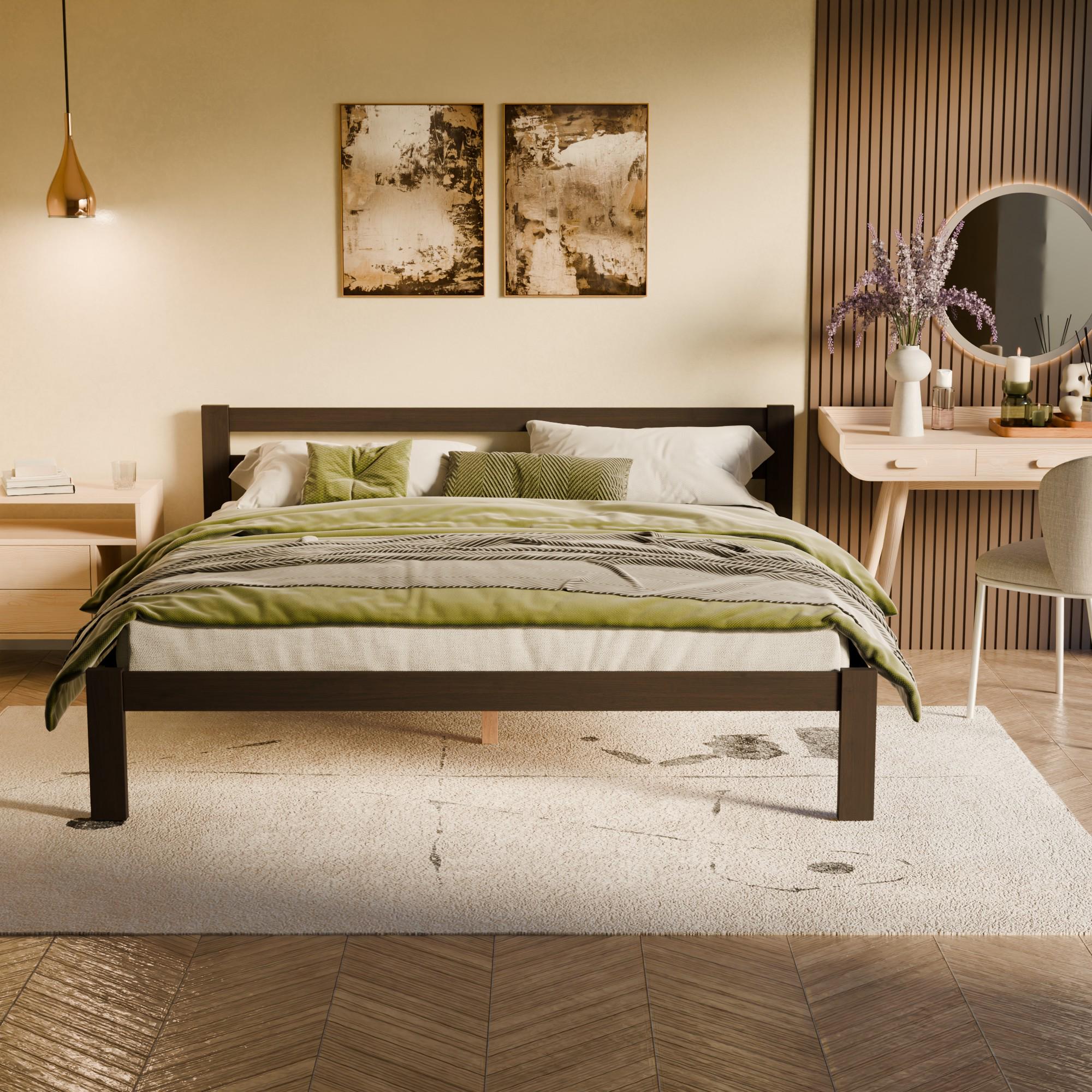 Ліжко дерево Класик двоспальне 180х190 см Венге (380291) - фото 3