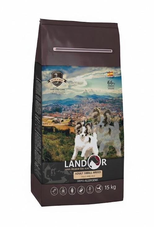Корм сухой для взрослых собак LANDOR Small Breed Duck&Rice мелких пород Утка с рисом 15 кг (BP8433022859851) Корм сухой для взрослых собак LANDOR Small Breed Duck&Rice мелких пород Утка с рисом 15 кг (BP8433022859851)