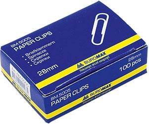 Скріпки закруглені Buromax нікельовані 28 мм 100 шт. (BM.5005)