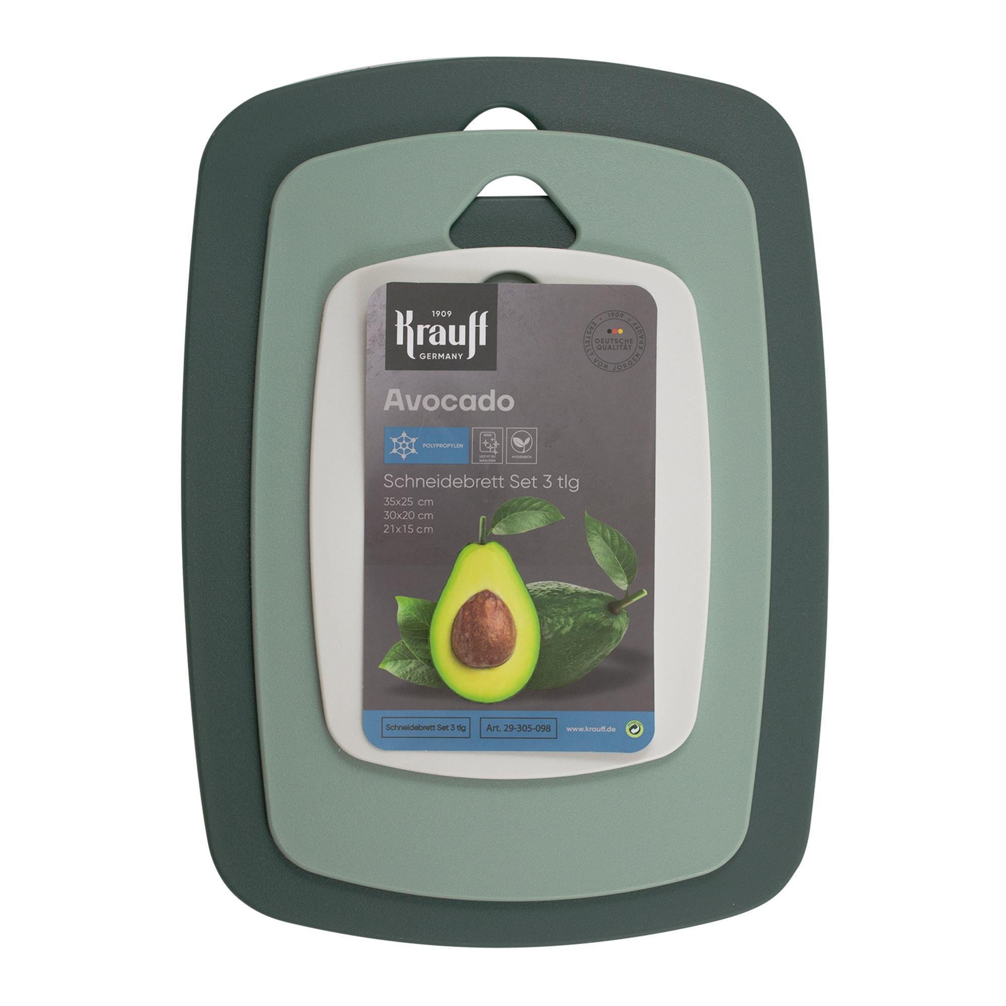 Набір дошок кухонних Krauff Avocado пластик 3 шт. Зелений (29-305-098)