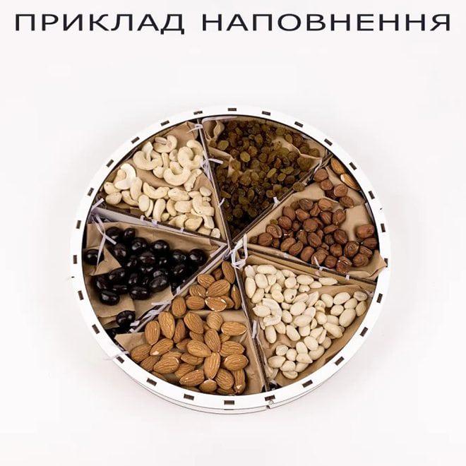 Коробка подарочная Flora круглая с прозрачной крышкой на 6 отделений Белый (33279) - фото 5