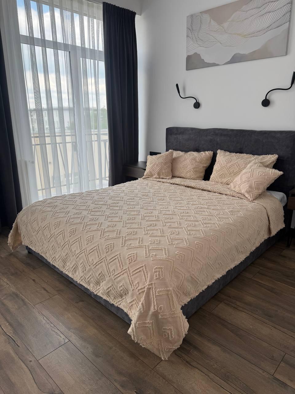 Покривало Бйорк 240x250 см Бежевий (23743-4-240x250cm) - фото 3