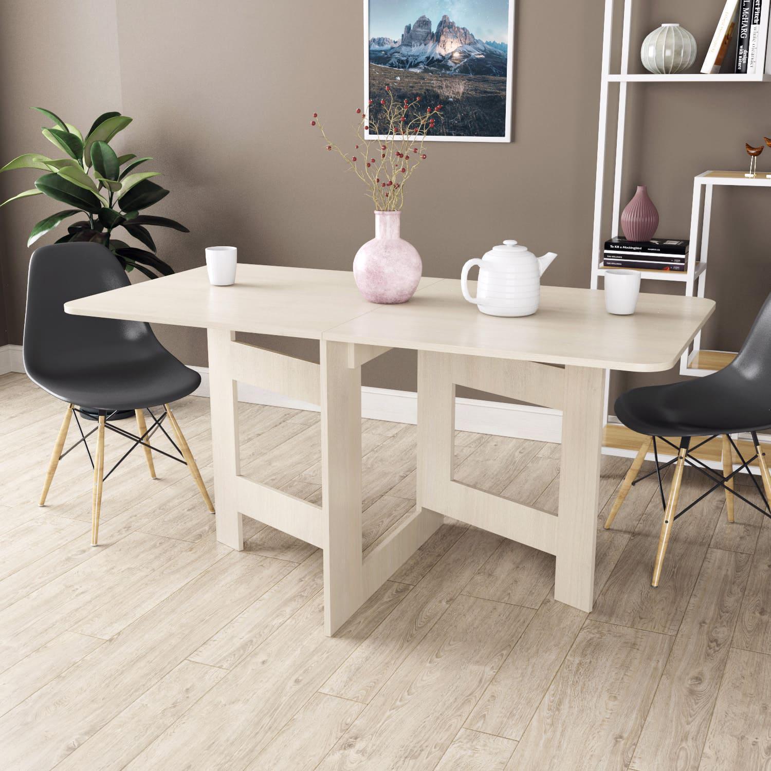 Обеденный стол-трансформер Slim Bag 770x750x100 мм Дуб Гикори Рокфорд светлый (GATB23060000000) - фото 2 Обеденный стол-трансформер Slim Bag 770x750x100 мм Дуб Гикори Рокфорд светлый (GATB23060000000) - фото 2