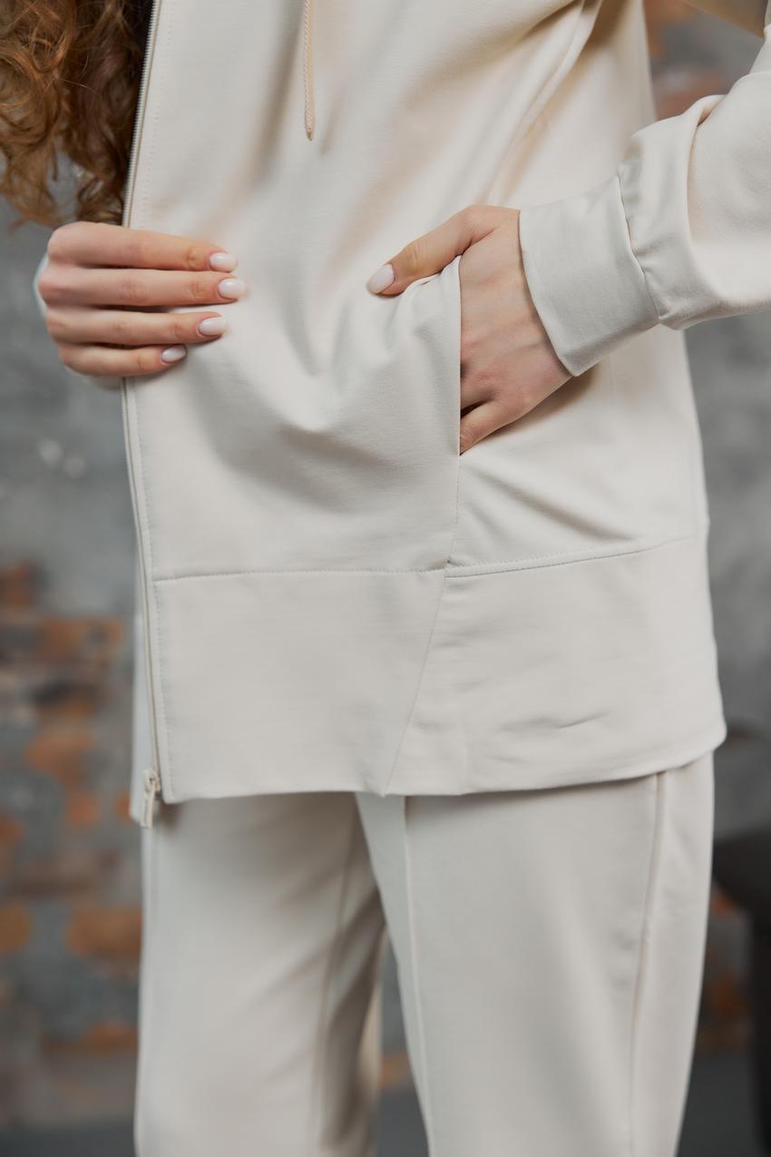 Костюм женский спортивный М125.2 2-х Батал L-3XL 3XL Бежевый (804-1-65) - фото 5 Костюм женский спортивный М125.2 2-х Батал L-3XL 3XL Бежевый (804-1-65) - фото 5