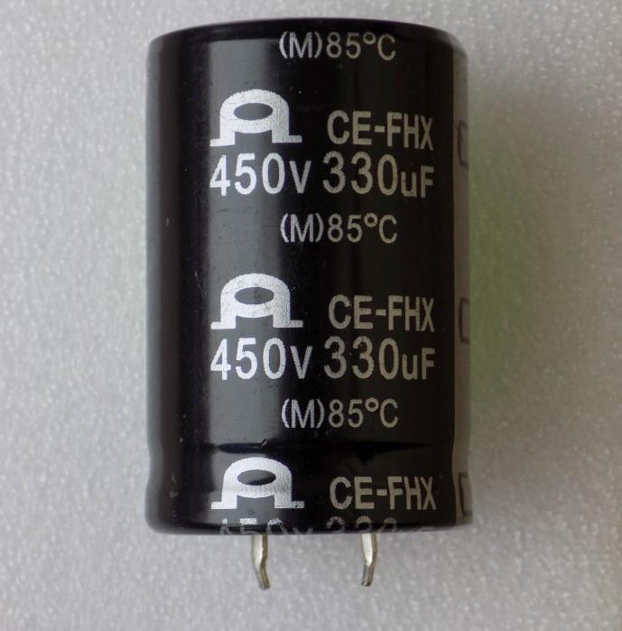 Конденсатор электролитический 330uF 450V 85C 330 мкФ 450В 85 град/330x450x85 град CE-FHX жесткие выводы (41438)
