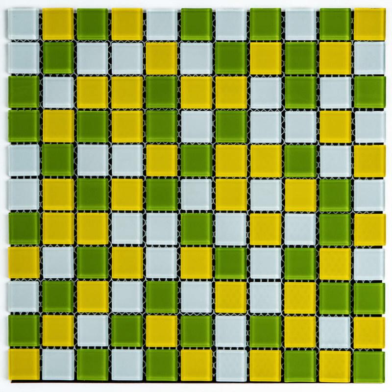 Мозаика из декоративного стекла 298х298х4,5 мм SW-00002362 Желто-зеленый (004589)