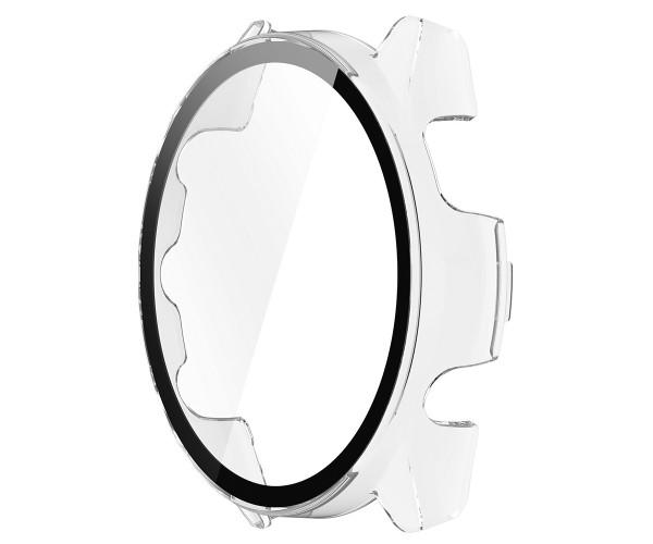 Чехол с защитным стеклом Protective Cover with Glass для Garmin Forerunner 165 Прозрачный
