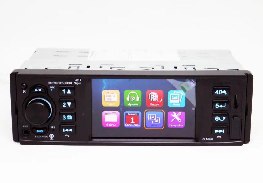 Автомагнітола 1DIN 4219 ISO экран 4,1'' DIVX/MP3/USB/SD/Bluetooth (17505)