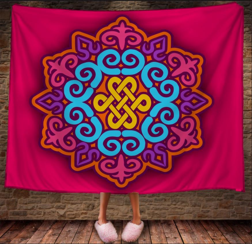 Плед с 3D принтом Индия узел вечности 150х200 см (epi_0890)