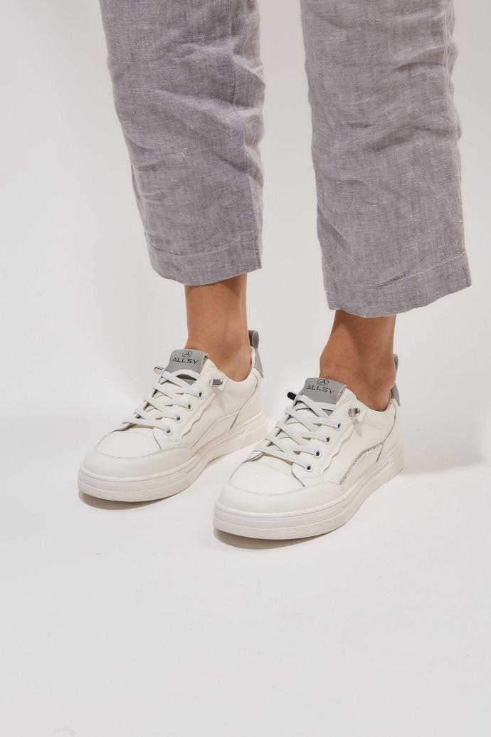 Слипоны женские ALLSY кожаные р. 36 Белый (195804) - фото 2