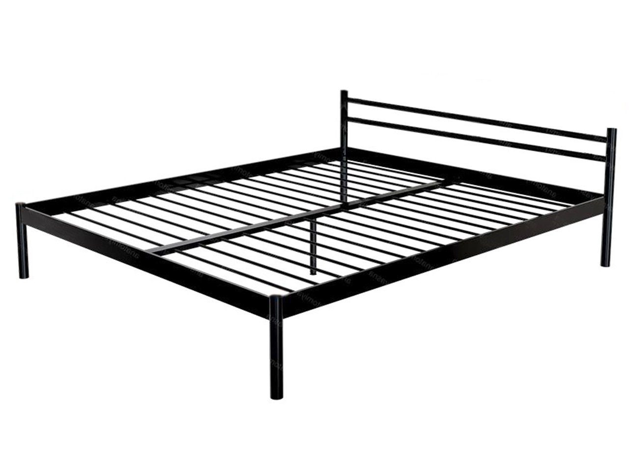 Ліжко двоспальне металеве Метакам Comfort-1 200х160 Чорний матовий