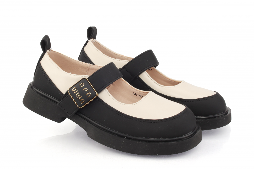 Туфлі для дівчаток 546 р. 27 Чорно-бежевий