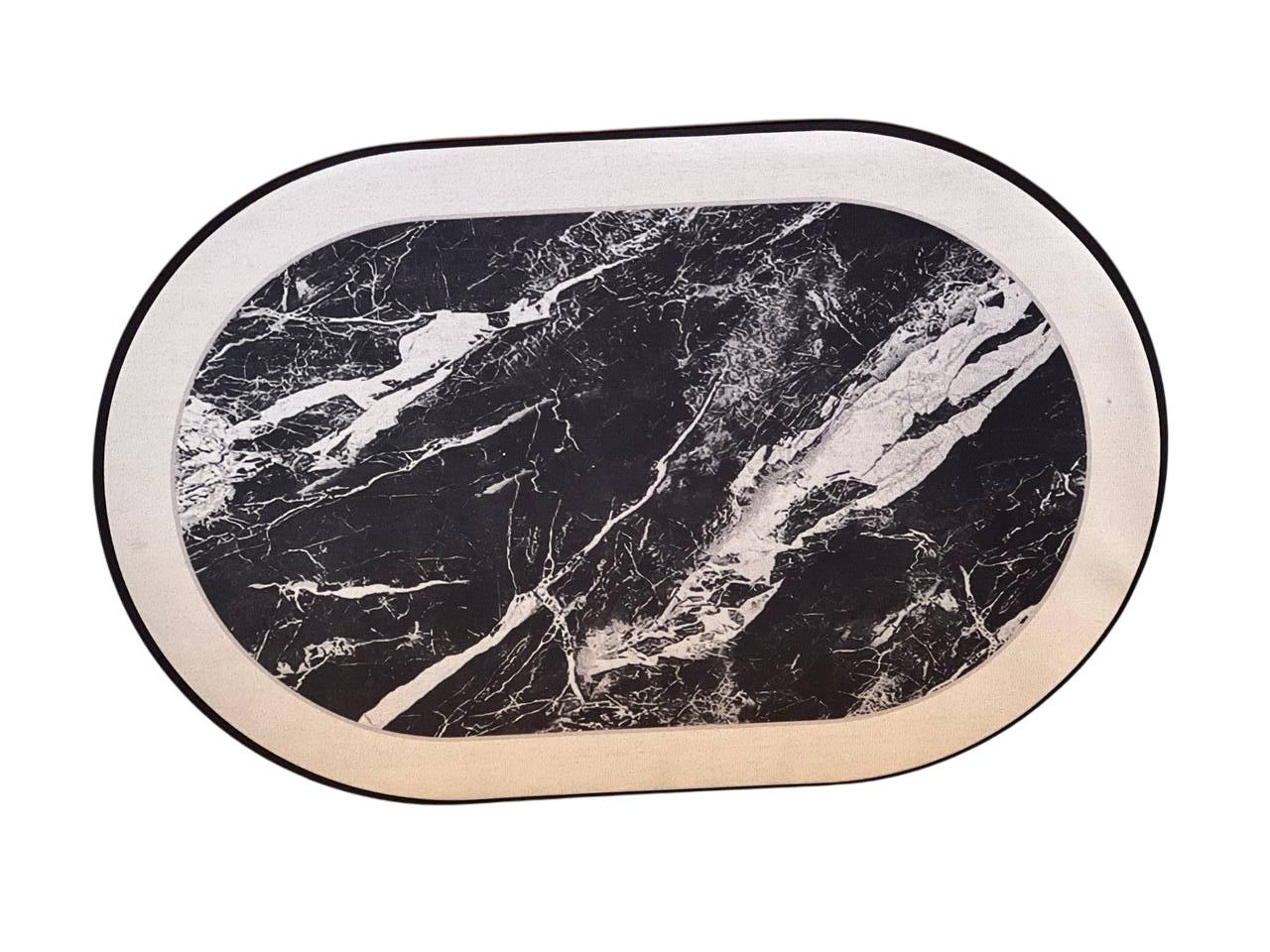 Килимок для ванної кімнати вологовбираючий швидковисихаючий антиковзний 57х37 см Чорний (KS240920251655) - фото 1