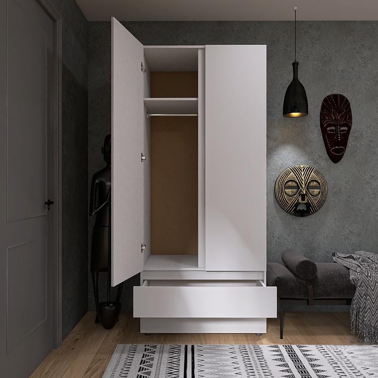 Шафа Everest Лайт ШЛ-2 900х500х2080 мм Німфея альба (11149) - фото 7 Шафа Everest Лайт ШЛ-2 900х500х2080 мм Німфея альба (11149) - фото 7