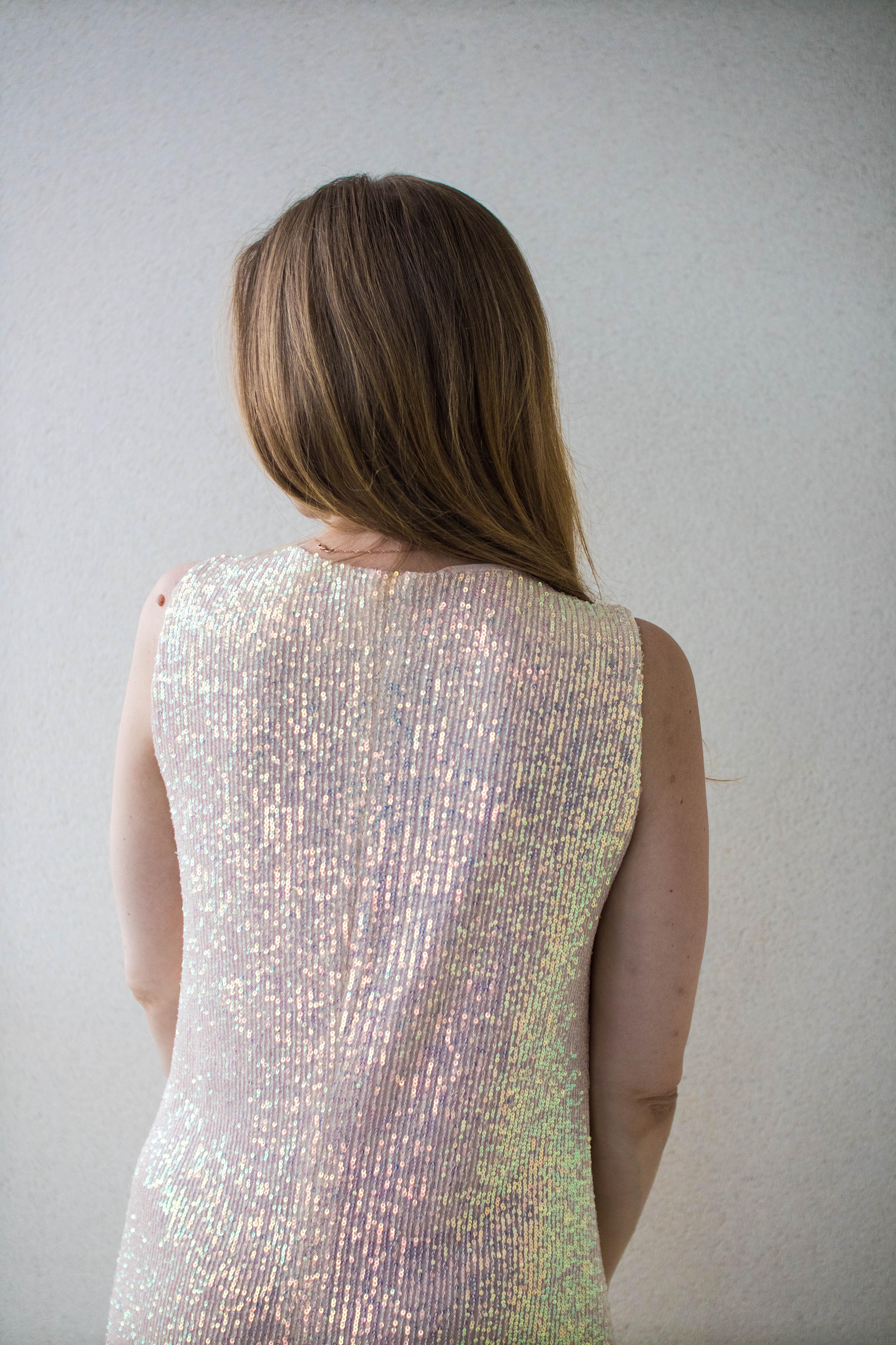 Плаття міді VSlatinina в паєтки S/М Айворі (01234567835) - фото 5