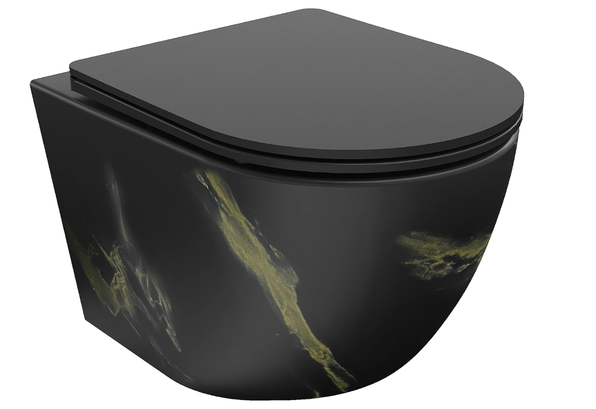 Унитаз подвесной Mexen LENA Black Marble Matt (2619562741)