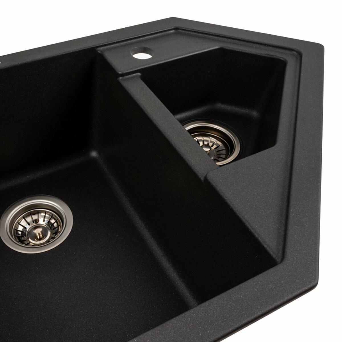 Мойка для кухни гранитная Platinum 9950 PANDORA Морион матовый (950-33) - фото 5 Мойка для кухни гранитная Platinum 9950 PANDORA Морион матовый (950-33) - фото 5