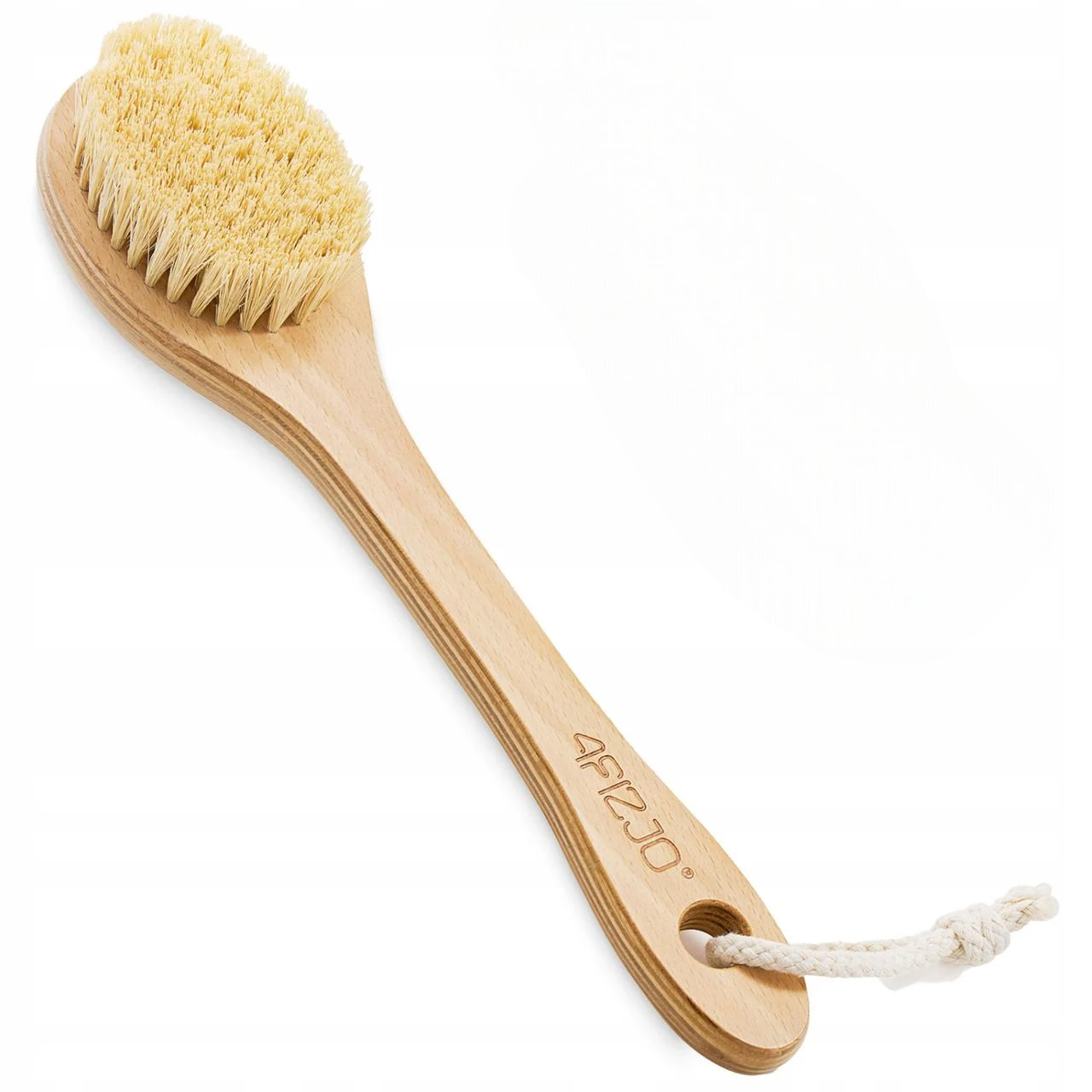 Щітка для сухого масажу тіла 4fizjo з натуральним ворсом та дерев'яною ручкою (P-5907739315106)