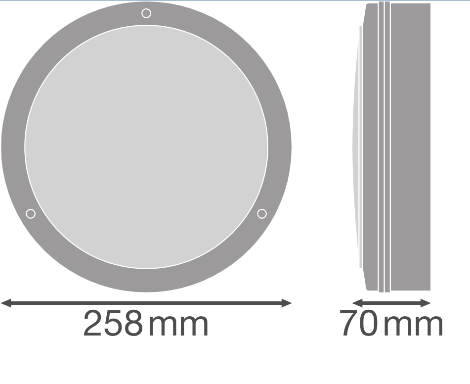 Светильник аварийный led Ledvance с датчиком 10 W 800 lm 3000K ⌀ 250 мм IP65 Теплый белый (4058075647381) - фото 4