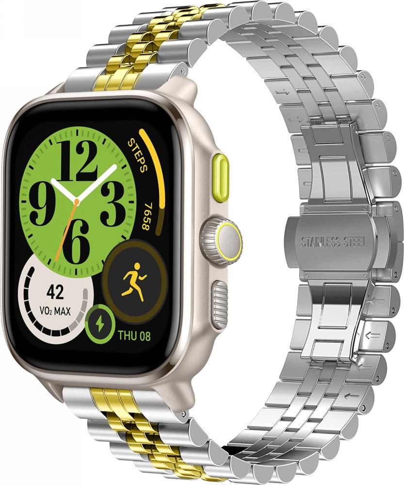 Браслет металлический Stech Line для Amazfit Cheetah Square Silver Gold (38504-67)