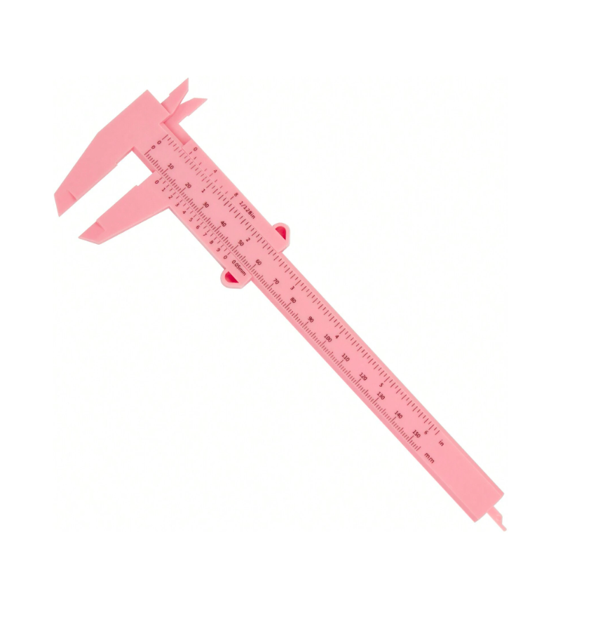 Штангенциркуль для моделювання брів 15 см Світло-рожевий (4999)