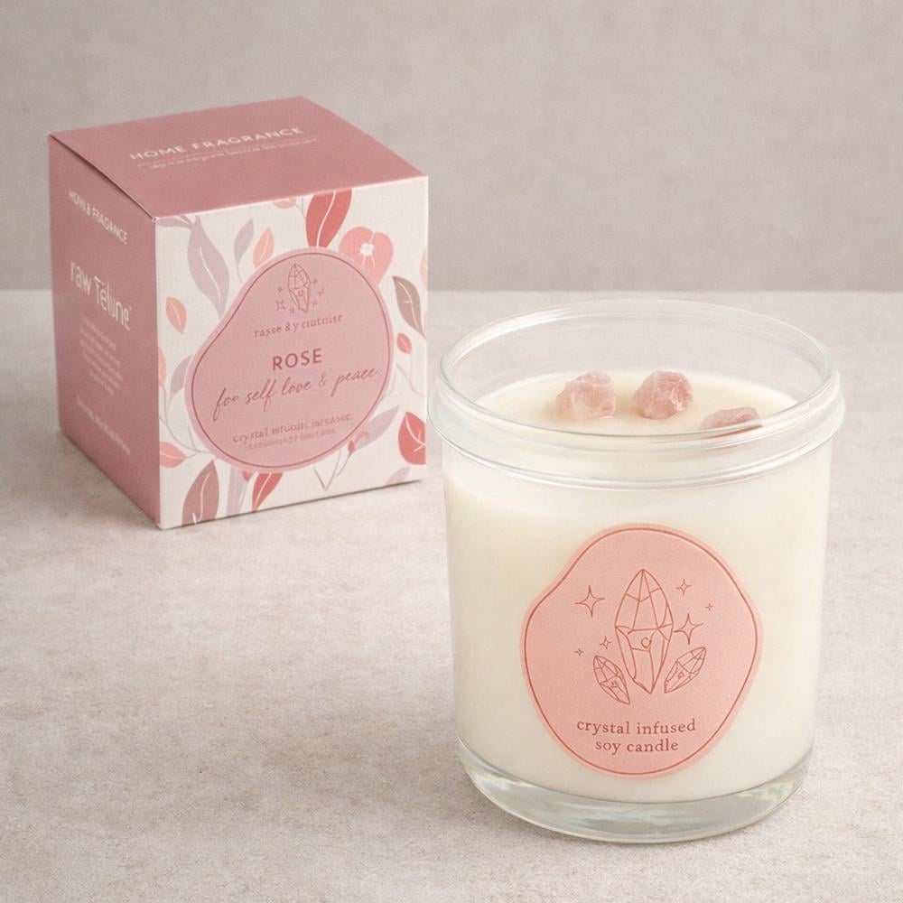 Аромасвеча в стеклянном стакане с крышечкой Роза 450 г 9x7,5 см (37-троян-124653)