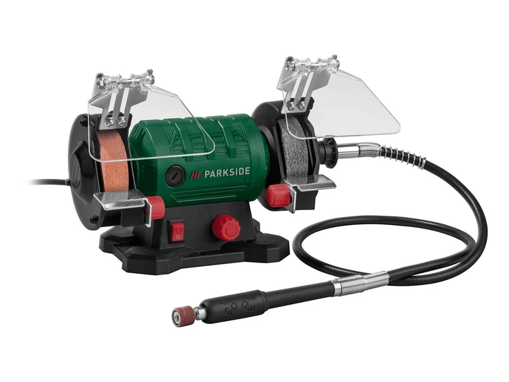 Станок шлифовальный точильный Parkside PDFW 120 B3 120 Вт с гибким валом 103 аксессуары в футляре 3в1 (PDFW)