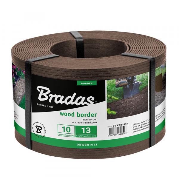 Бордюрна стрічка Bradas Wood Border 130х2,8 мм 10 м Коричневий (OBWBR1013)