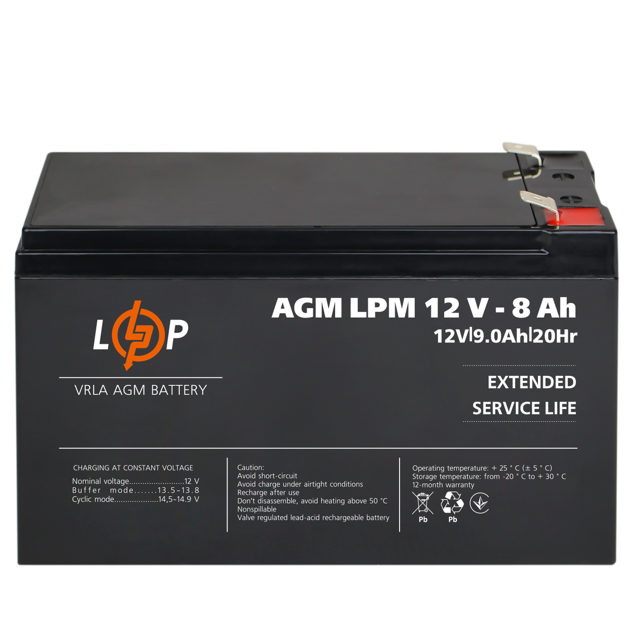 Акумулятор AGM LPM 12V-8 Ah (28152564) - фото 6
