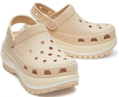Крокси жіночі Crocs Mega Crush Clog р. 37-38 Бежевий (26925)