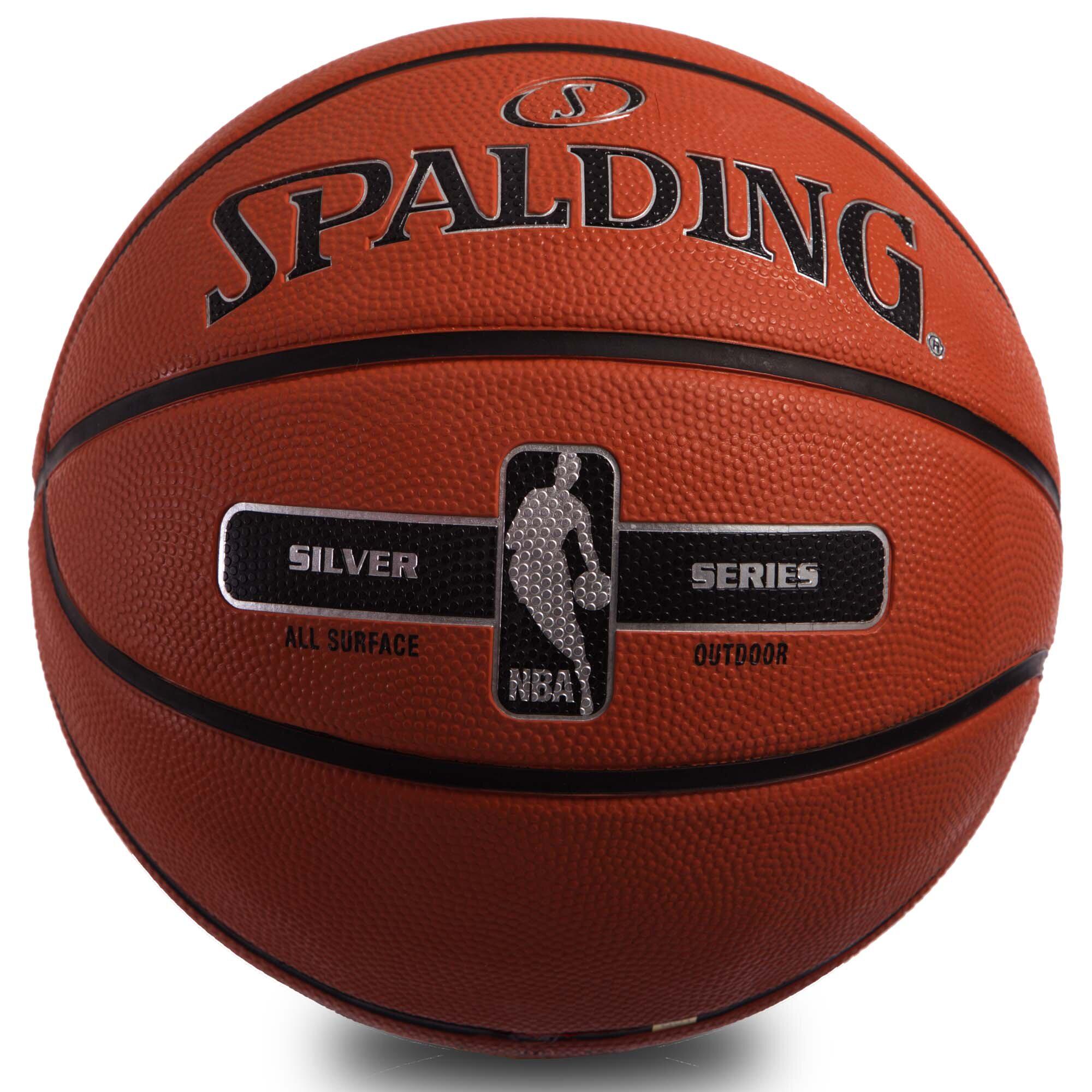 Мяч баскетбольный резиновый Spalding 83494Z NBA SILVER SERIES OUTDOOR№7