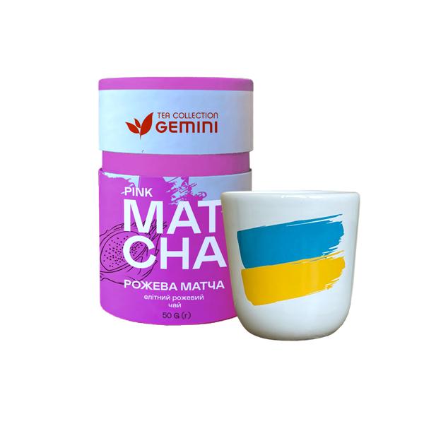 Чай пудровий і чашка Gemini Pink Matcha 50 г