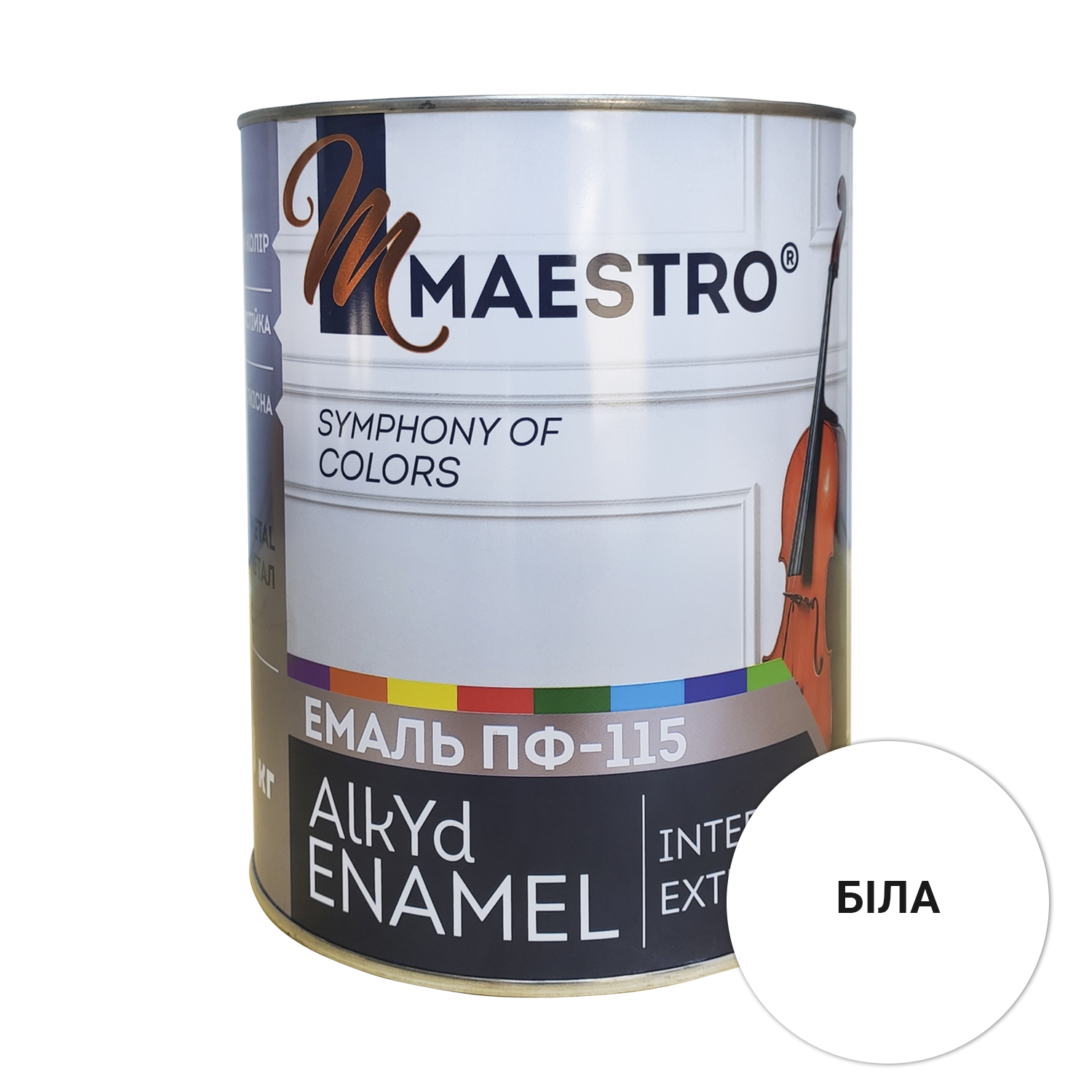 Эмаль Maestro ПФ 115 2,8 кг Белый