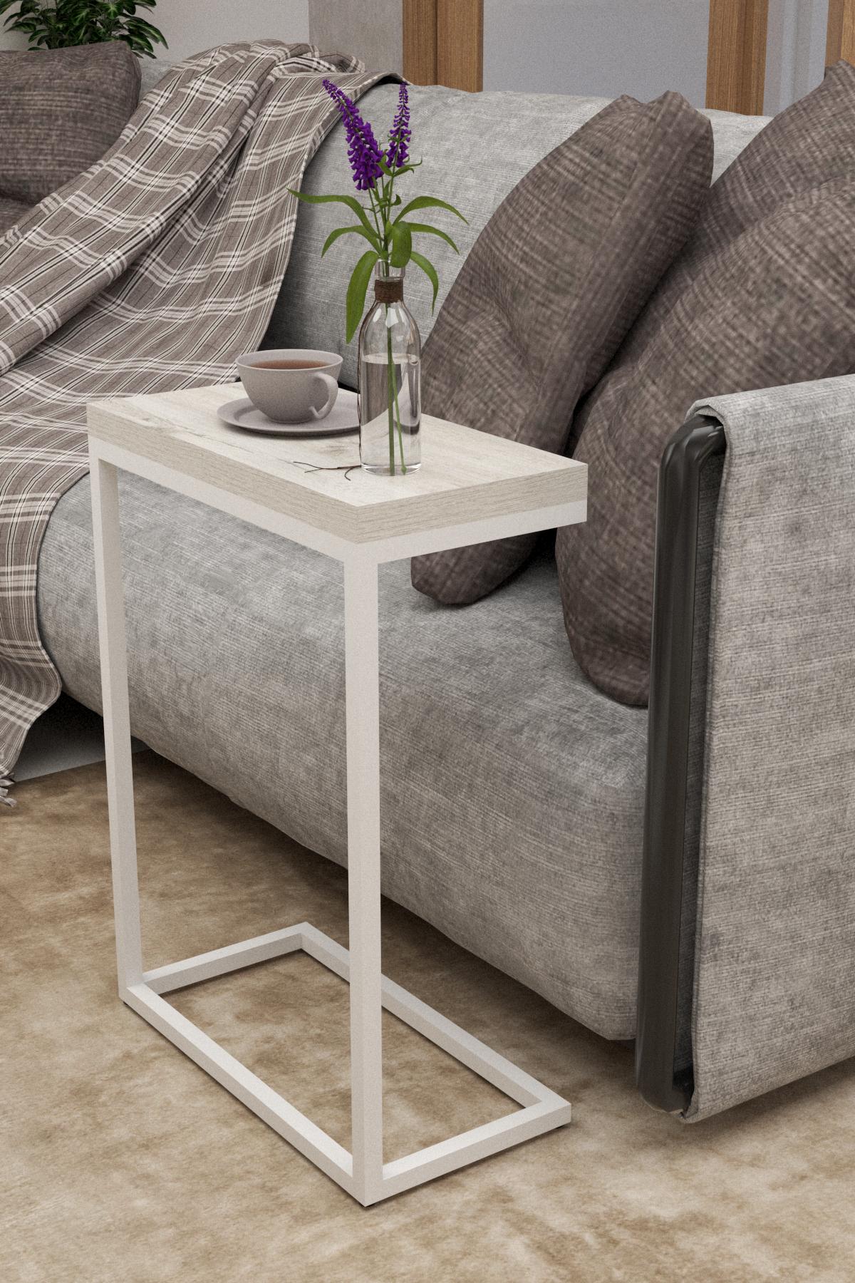 Столик приставний EcoLoft Сієна DSP-1226W-2 в стилі лофт Дуб Кортона (29197034)