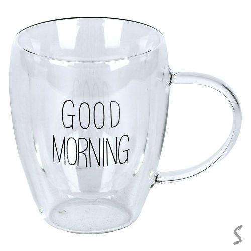 Чашка с двойной стенкой "Good morning" 350 мл - фото 2 Чашка с двойной стенкой "Good morning" 350 мл - фото 2