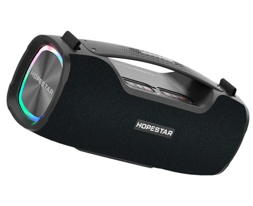 Колонка беспроводная HOPESTAR A6X с LED-подсветкой и защитой от влаги IPX6 Черный (2390000012)