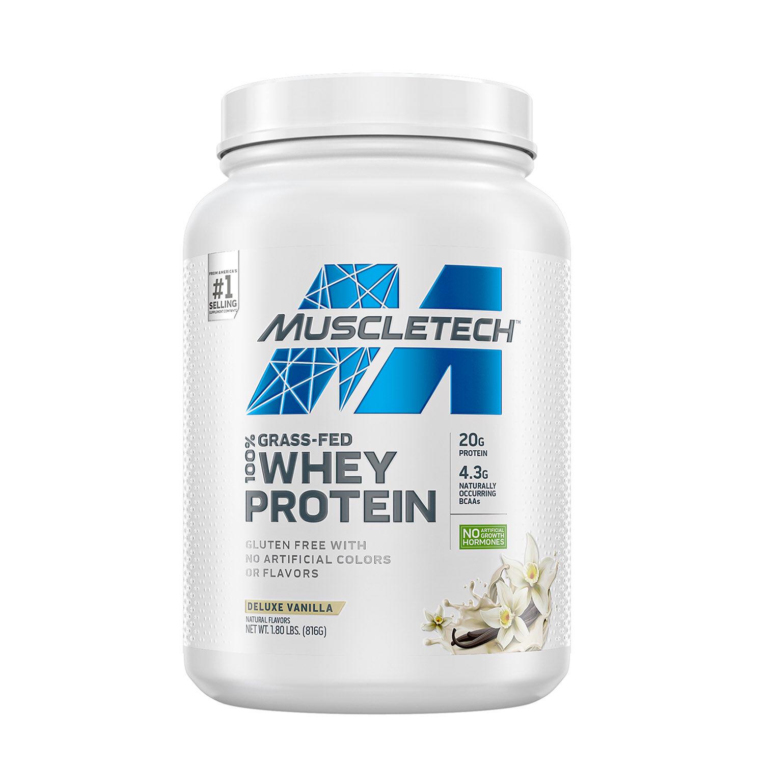 Протеин MuscleTech 100% Grass-Fed Whey Protein Deluxe Vanilla 816 g