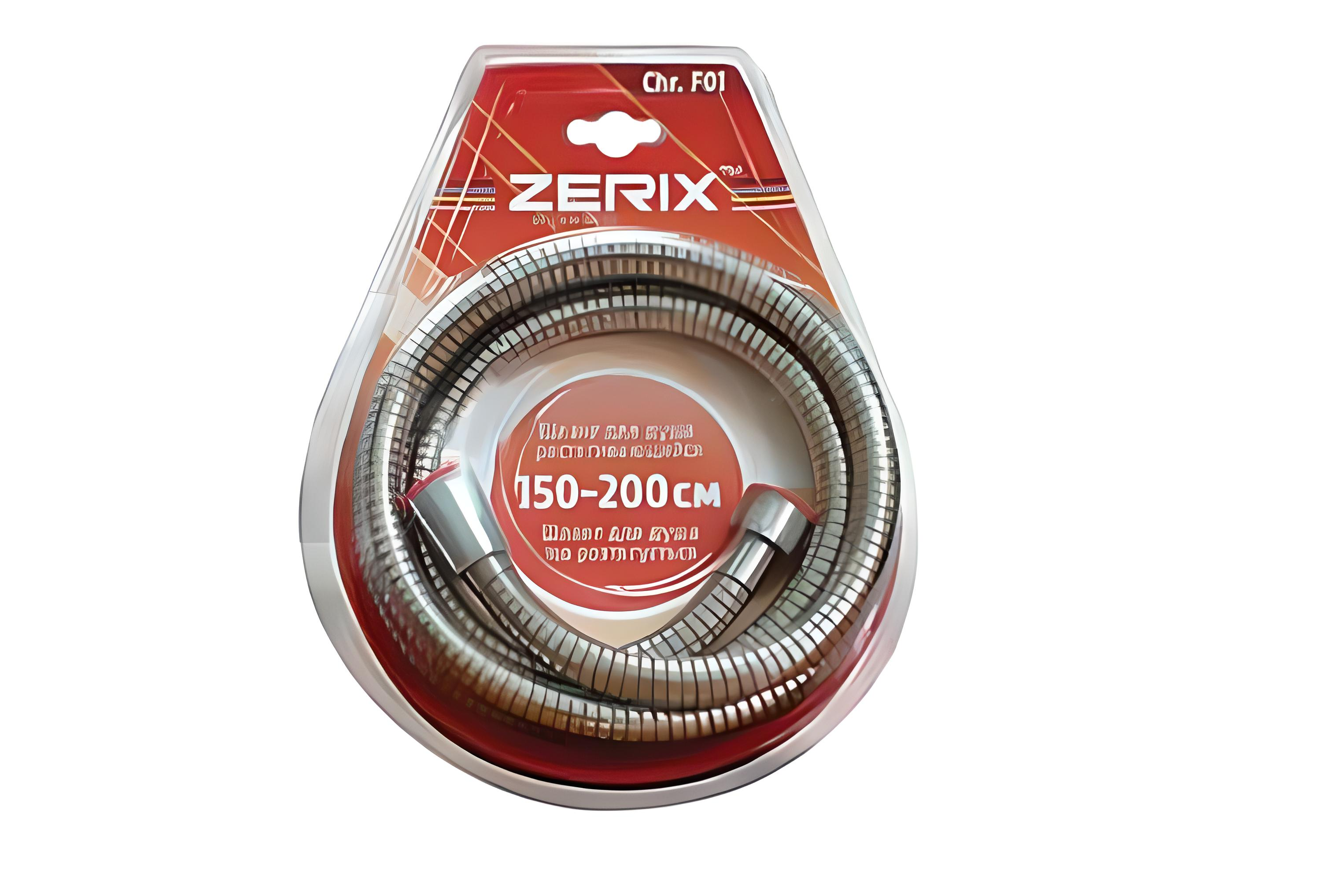 Шланг душевой Zerix Chr.F01 растяжной 150 см (12860968)