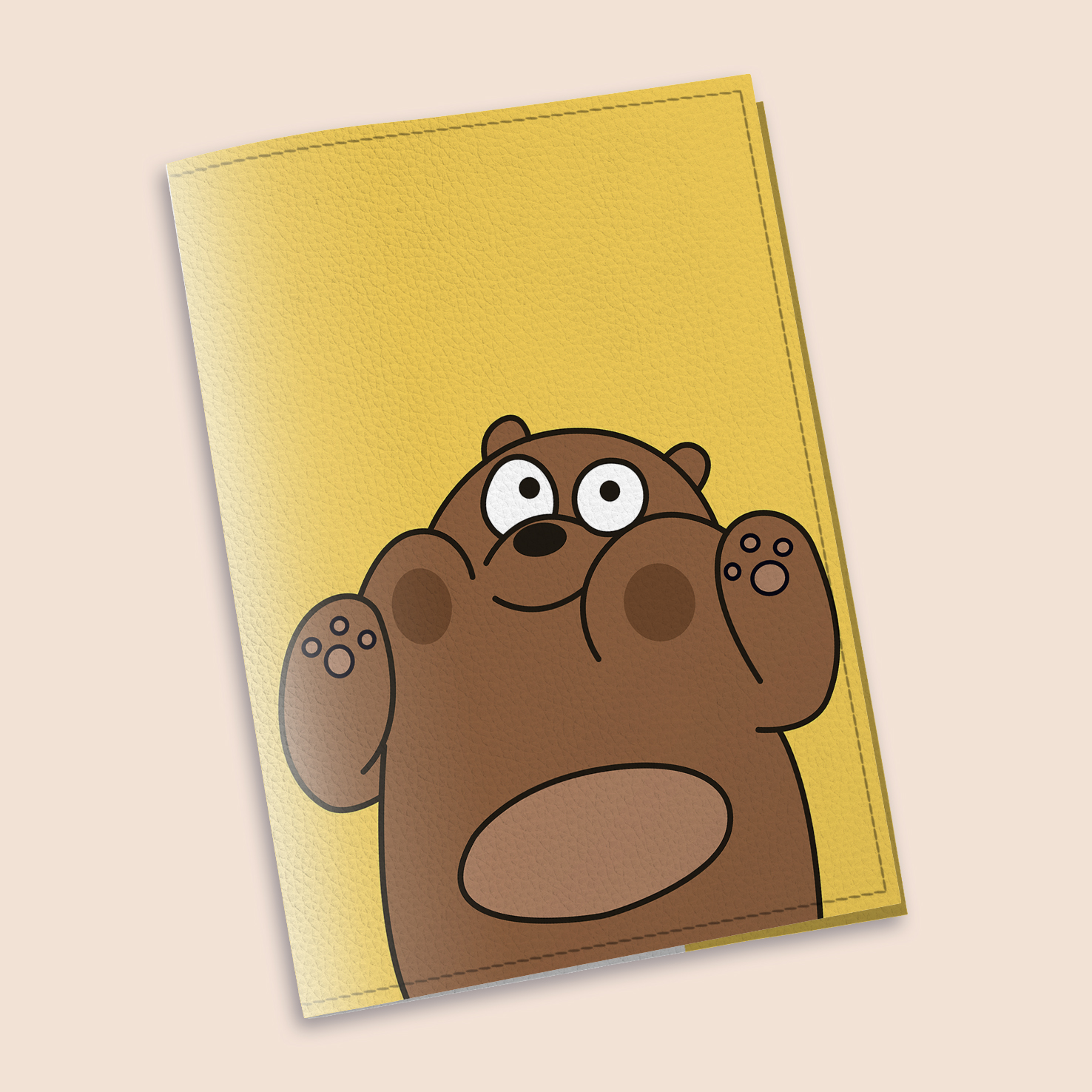 Обложка на паспорт The cover Медведь Bare bear 9,6x13,3 см (903012)
