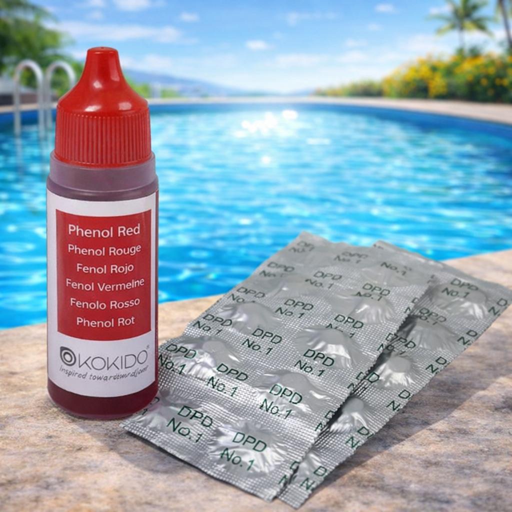 Набор таблеток и капель для тестера Kokido K101CBX24 K029BU двухкомпонентный (28855)