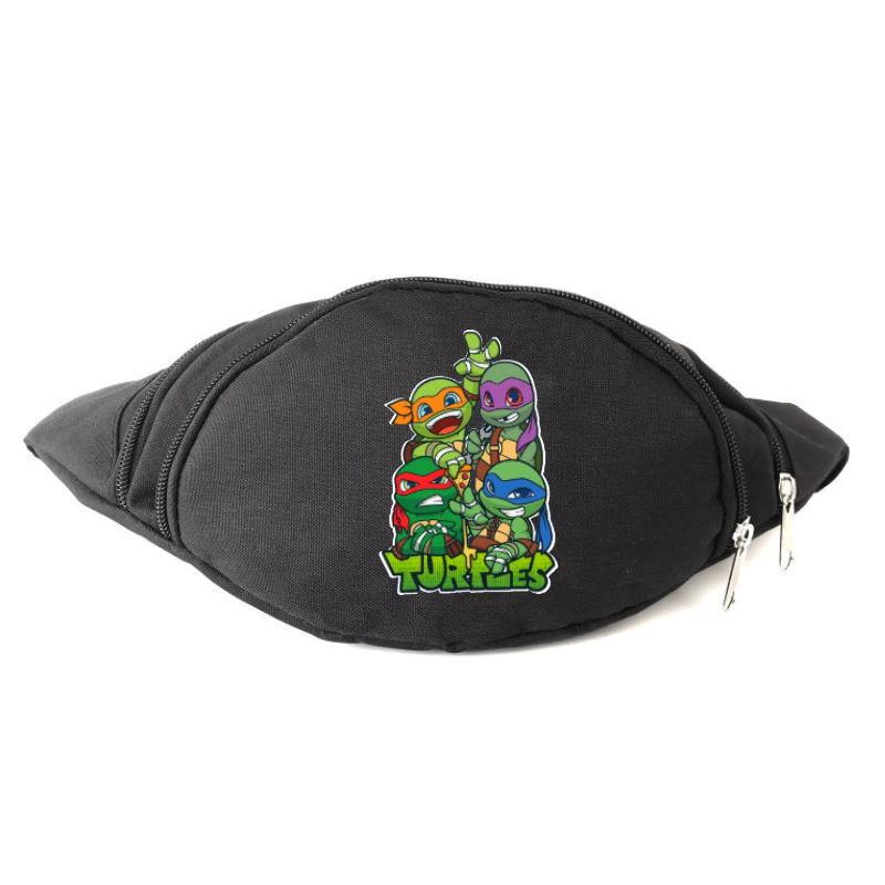 Поясные сумки-бананка Черепашки Ниндзя Turtle-009 Черный (1383868988)
