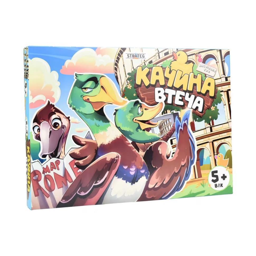 Настільна дитяча гра Strateg Качина втеча 30608 (RLT44017) Настільна дитяча гра Strateg Качина втеча 30608 (RLT44017)