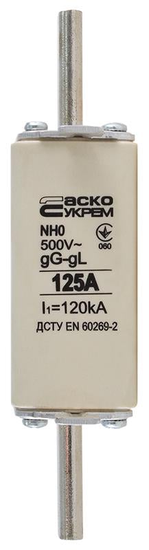 Запобіжник ножовий АСКО-Укрем NH0 125A gG з плавкою вставкою (A0050010025) - фото 2