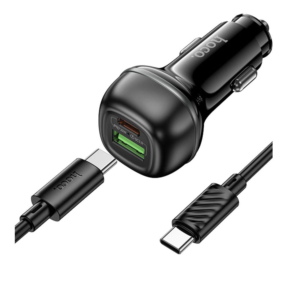 Зарядний пристрій автомобільний Hoco Z58A 1USB/1USB-C QC/PD48W+Type-C to Type-C (28211621) - фото 5 Зарядний пристрій автомобільний Hoco Z58A 1USB/1USB-C QC/PD48W+Type-C to Type-C (28211621) - фото 5