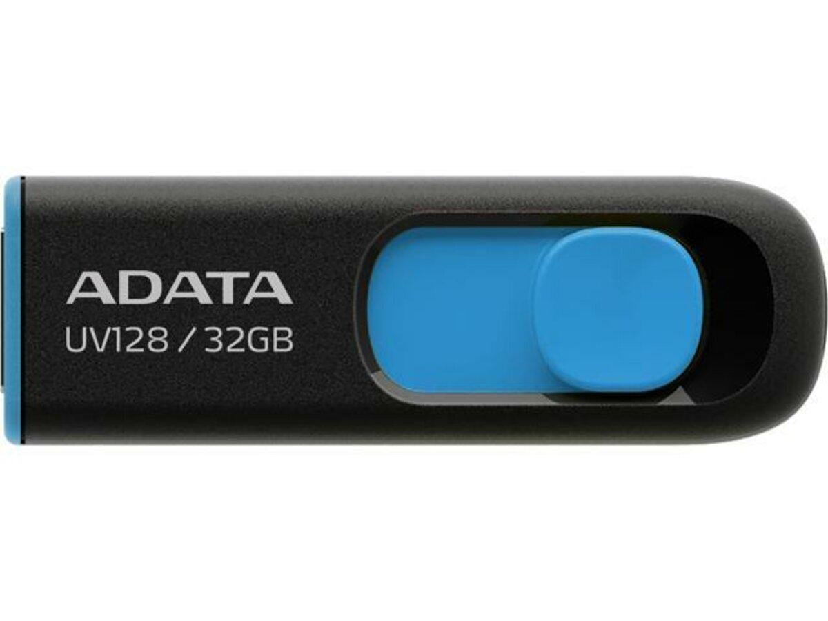 Флеш-пам'ять A-DATA UV128 32 Гб Black/Blue (AUV128-32G-RBE)