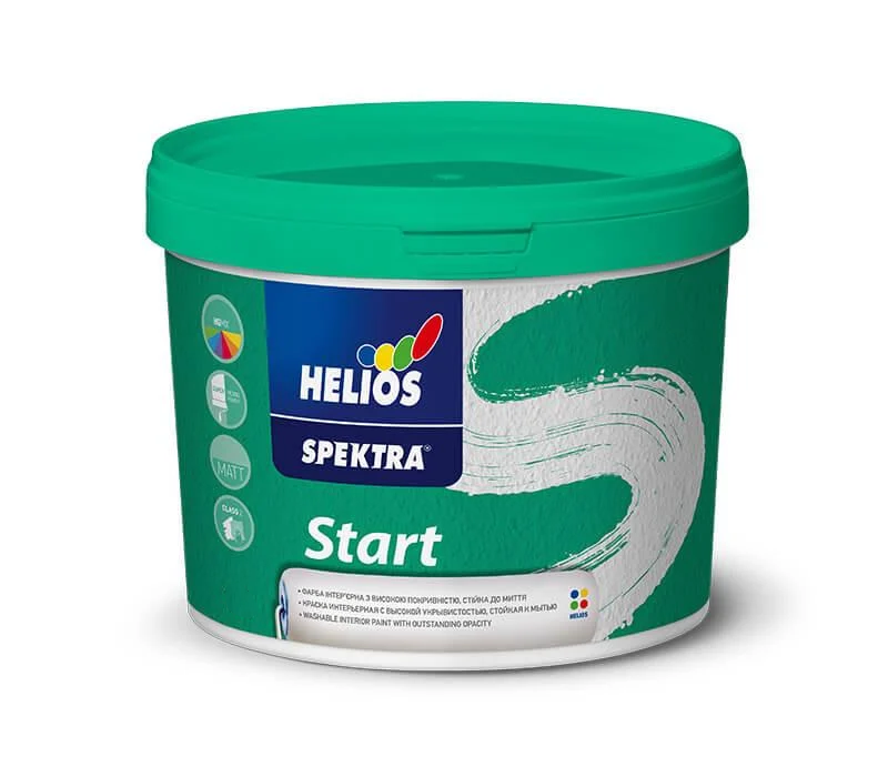 Краска интерьерная матовая Helios SPEKTRA Start В1 2 л Белый (2493674217)